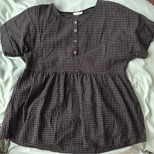 Half button down blouse